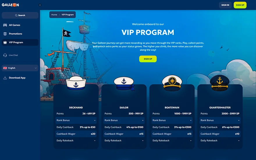 Galleon VIP programma